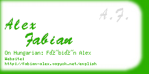 alex fabian business card